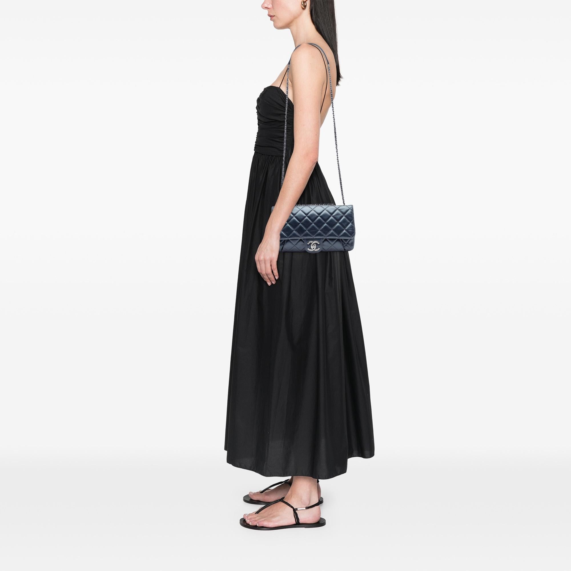 Chanel Quilted Glazed Calfskin Coco Pleats Flap