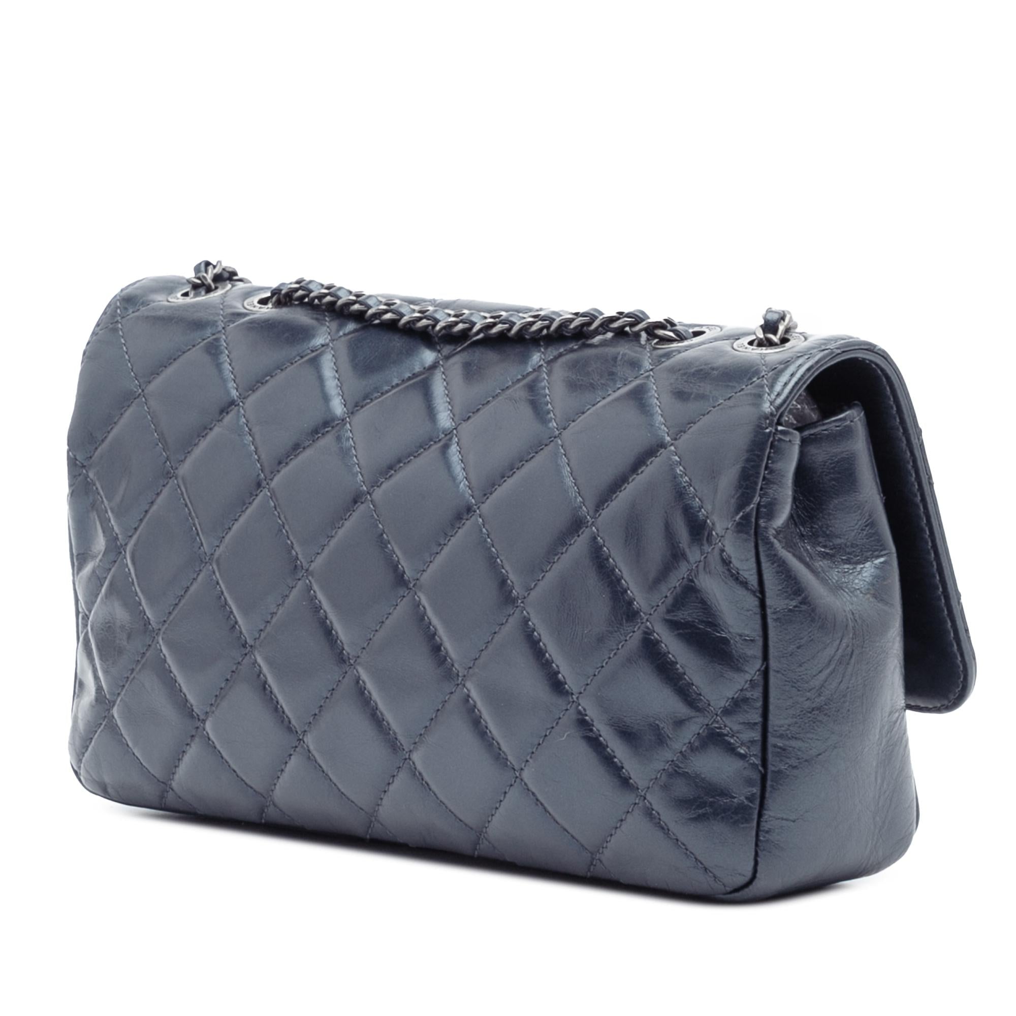 Chanel Quilted Glazed Calfskin Coco Pleats Flap