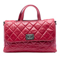 Chanel Quilted Glazed Calfskin Convertible Boy Top Handle Bag