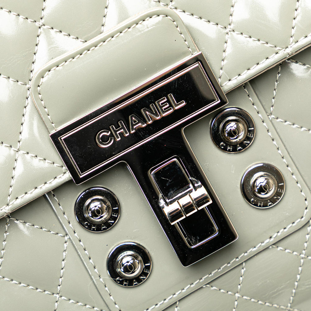 Chanel Quilted Glazed Calfskin Mademoiselle Lock Kelly Flap