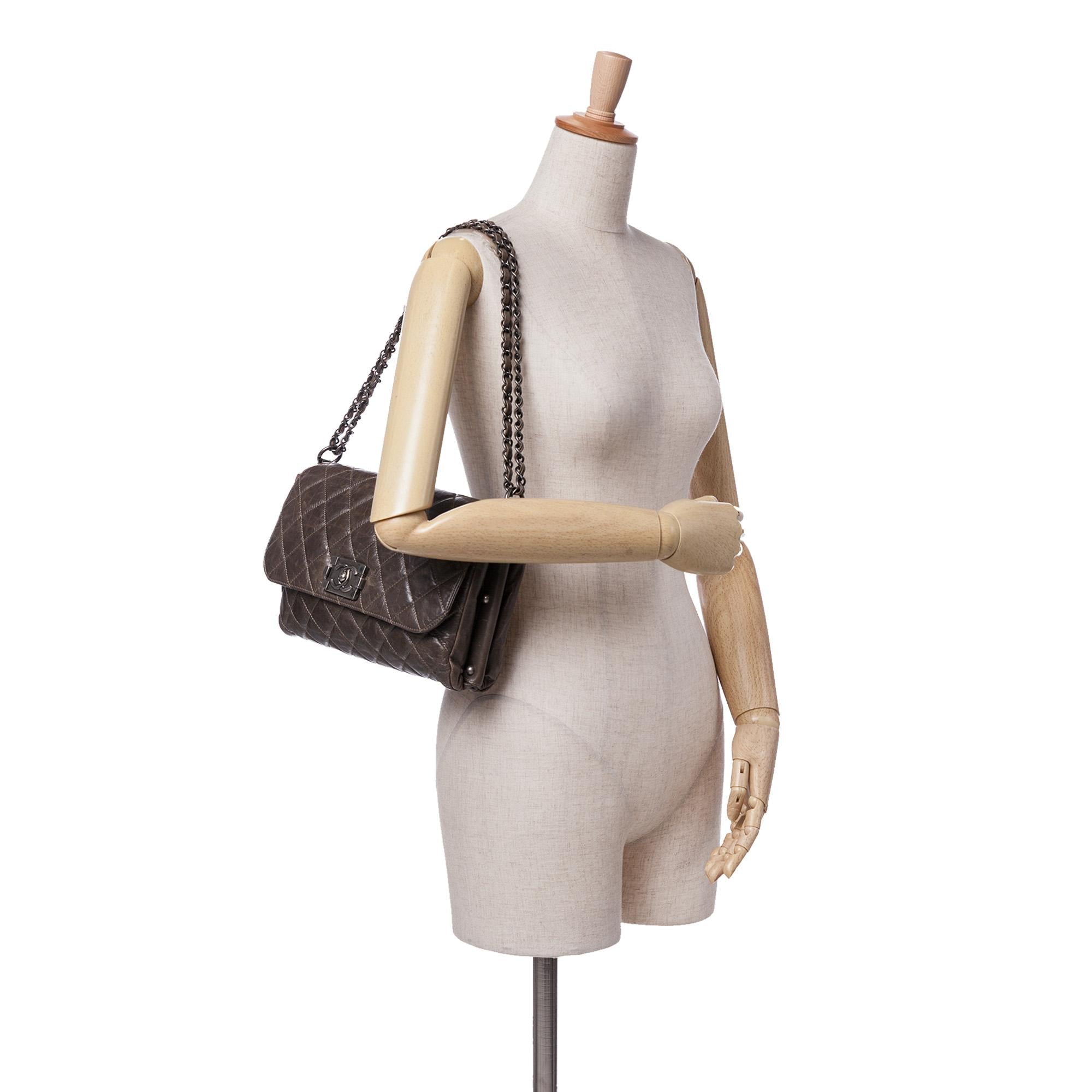 Chanel Quilted Glazed Calfskin Soft Boy Flap