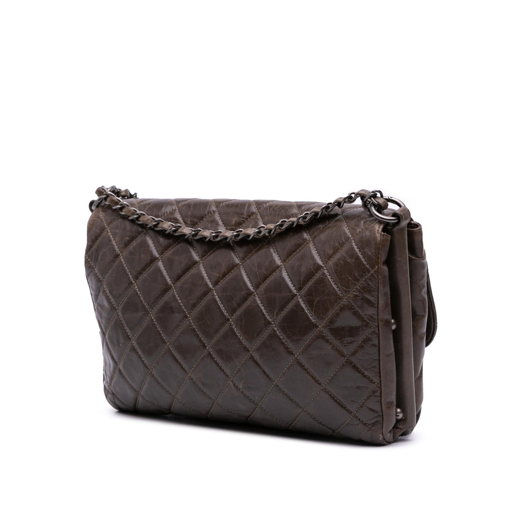 Chanel Quilted Glazed Calfskin Soft Boy Flap