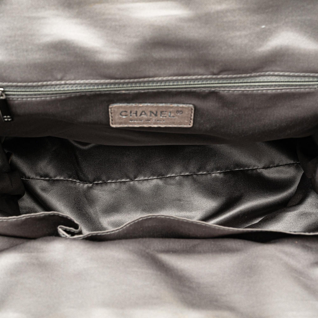 Chanel Quilted Glazed Calfskin and Tweed Portobello Frame Satchel