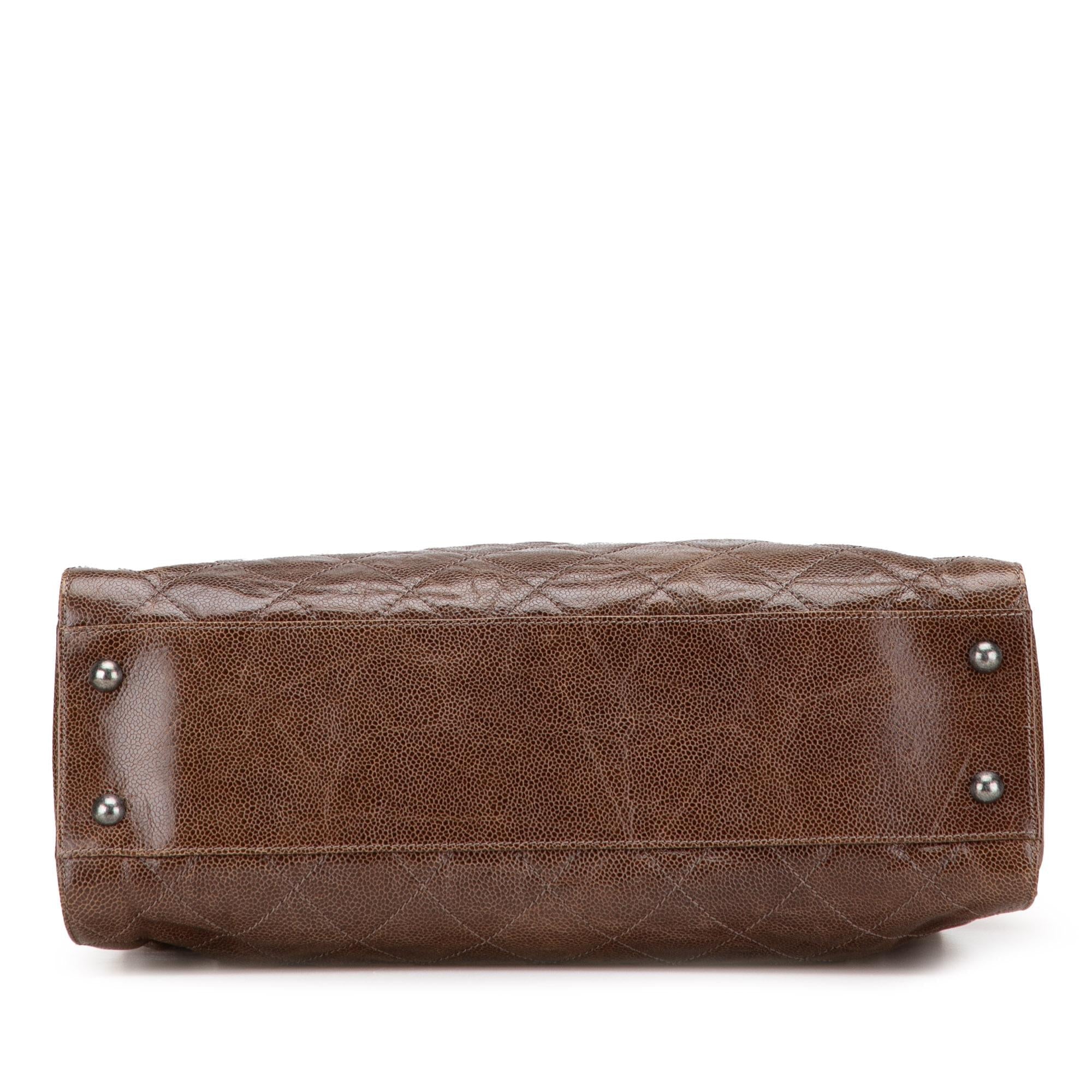 Chanel Quilted Glazed Caviar CC Crave Tote