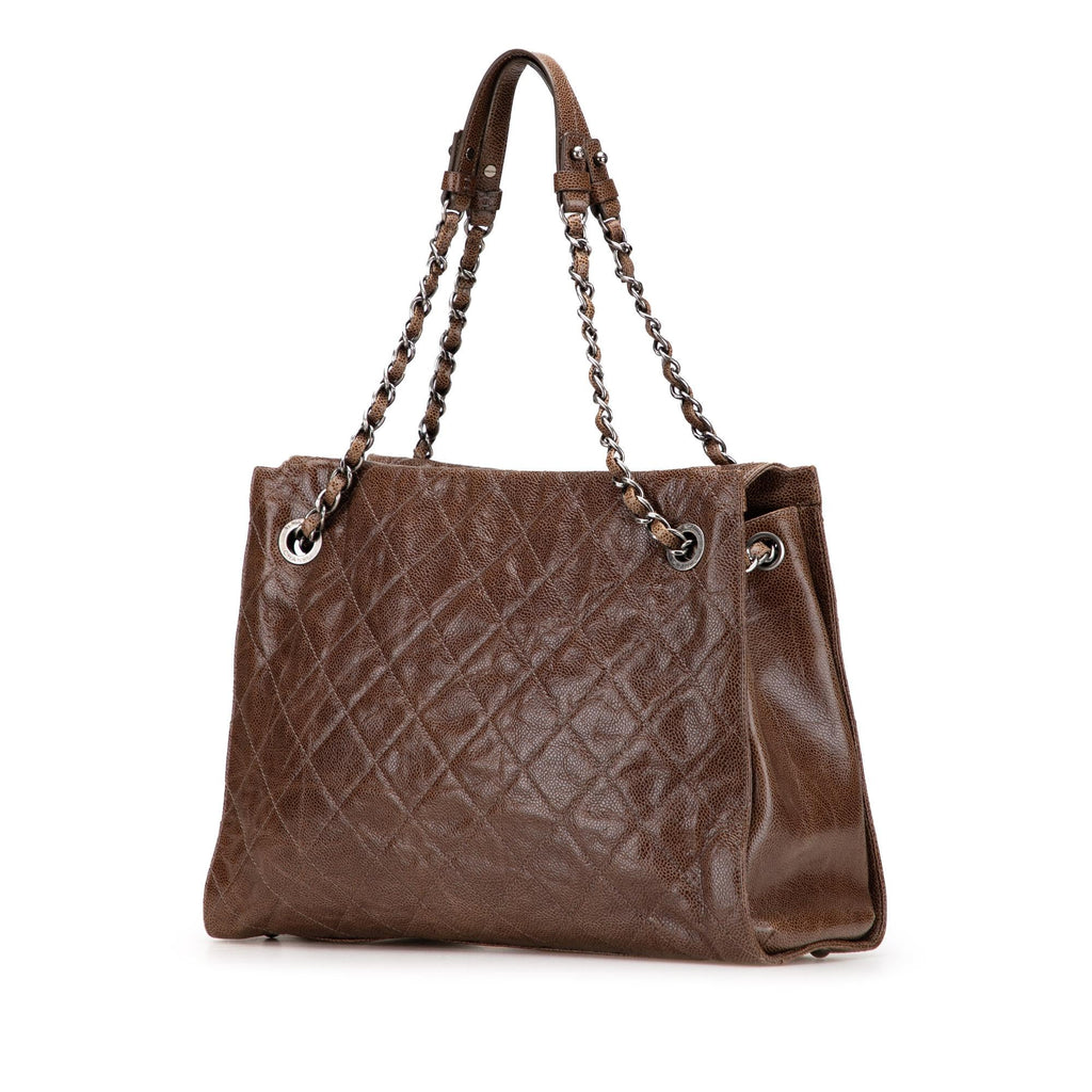Chanel Quilted Glazed Caviar CC Crave Tote