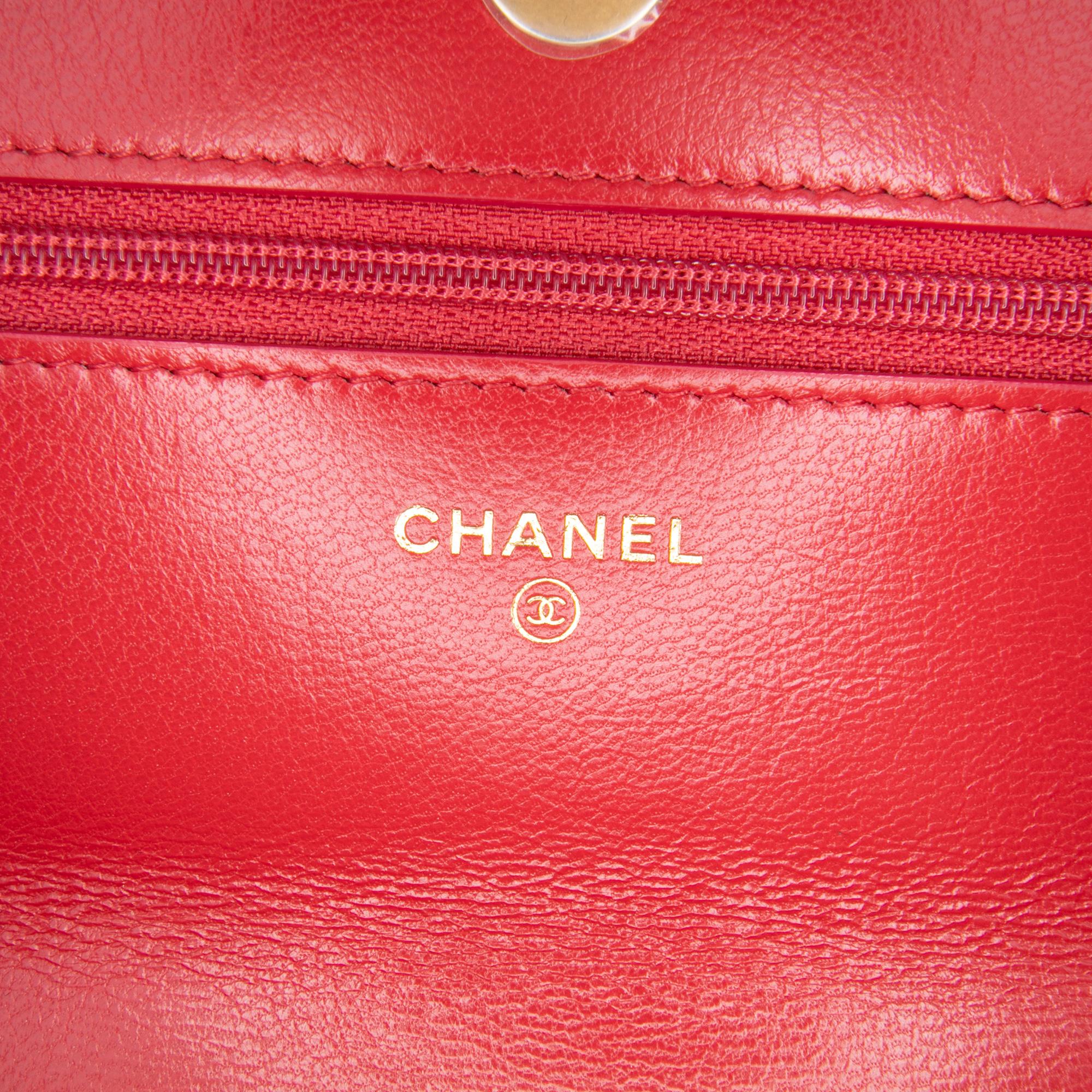 Chanel Quilted Goatskin 19 Wallet on Chain