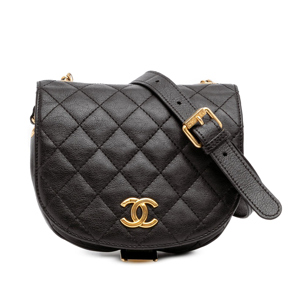 Chanel Quilted Grained Calfskin Casual Trip Messenger