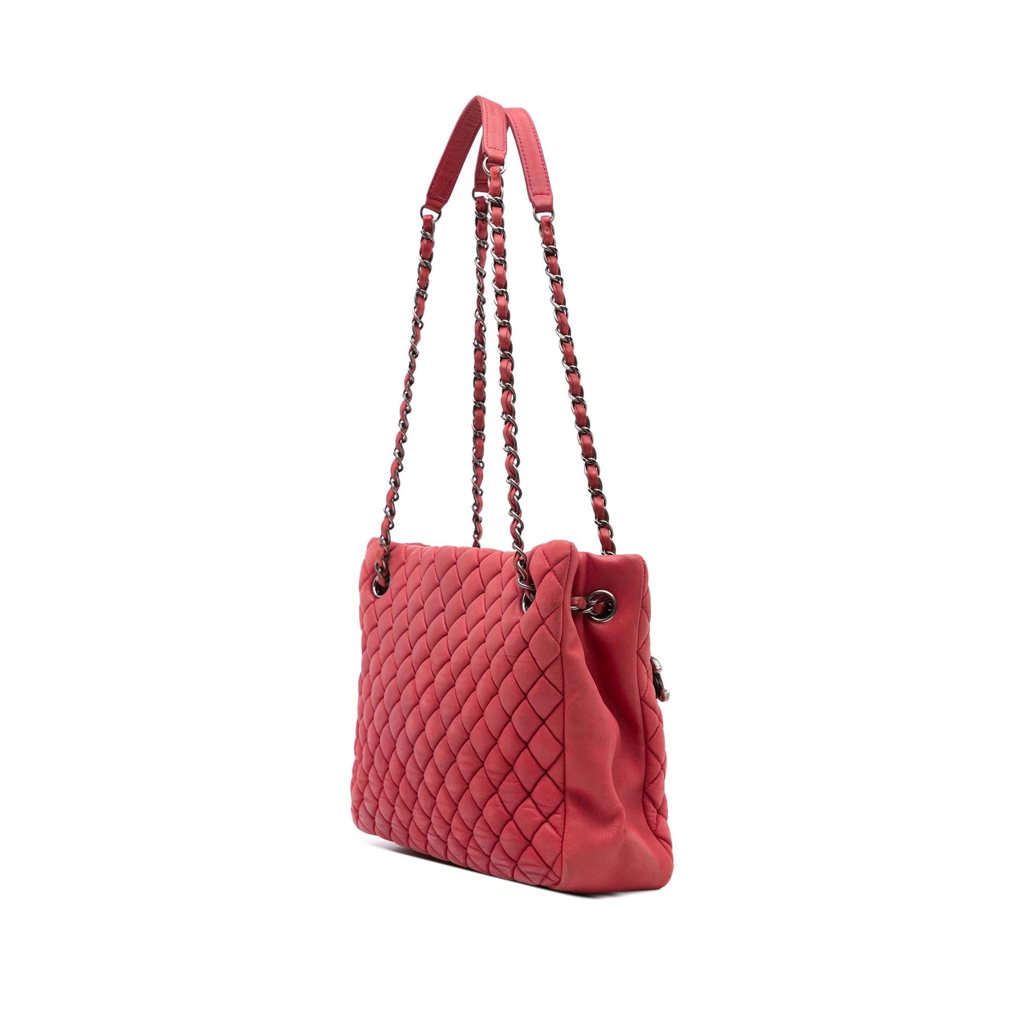Chanel Quilted Iridescent Calfskin New Bubble Tote