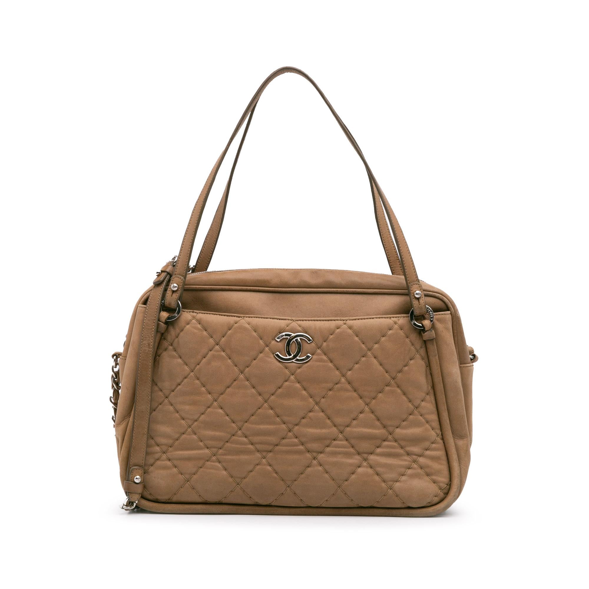 Chanel Quilted Iridescent Calfskin Relax CC Satchel