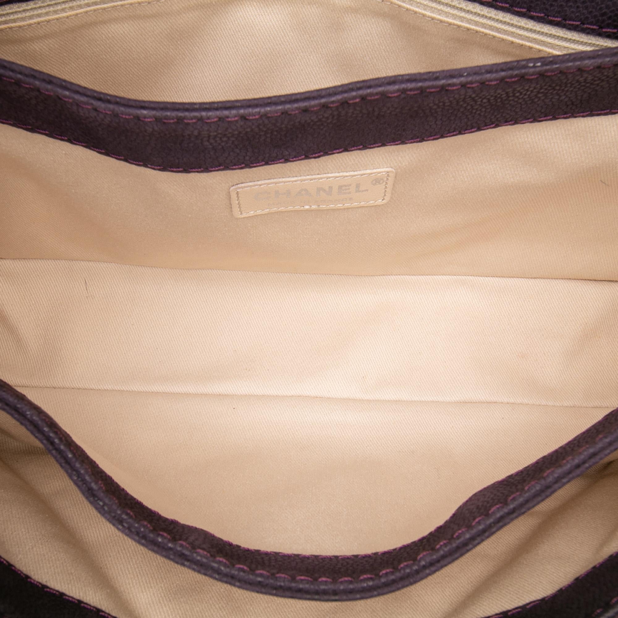 Chanel Quilted Iridescent Caviar Lady Pearly Flap