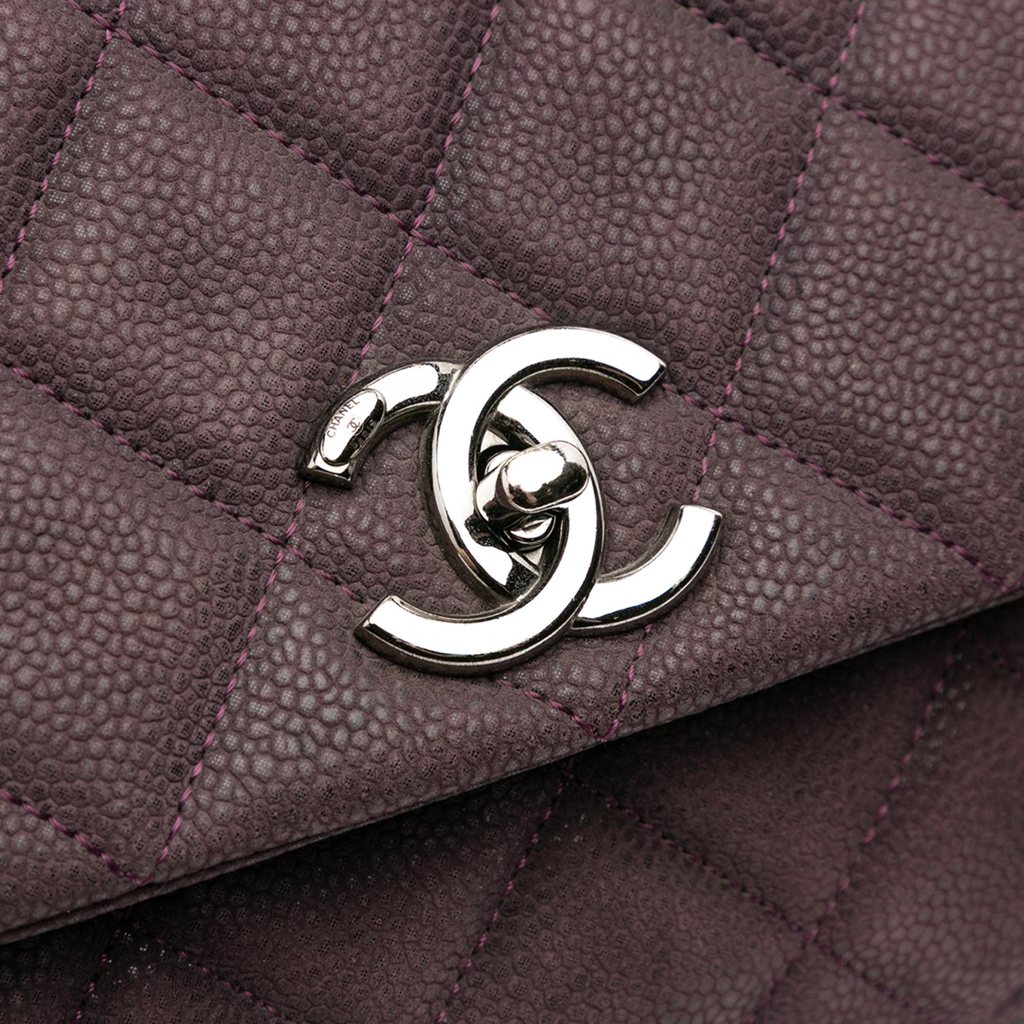 Chanel Quilted Iridescent Caviar Lady Pearly Flap