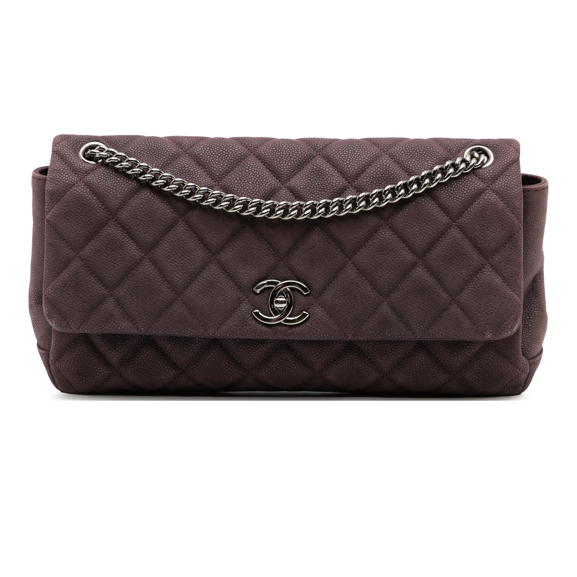 Chanel Quilted Iridescent Caviar Lady Pearly Flap