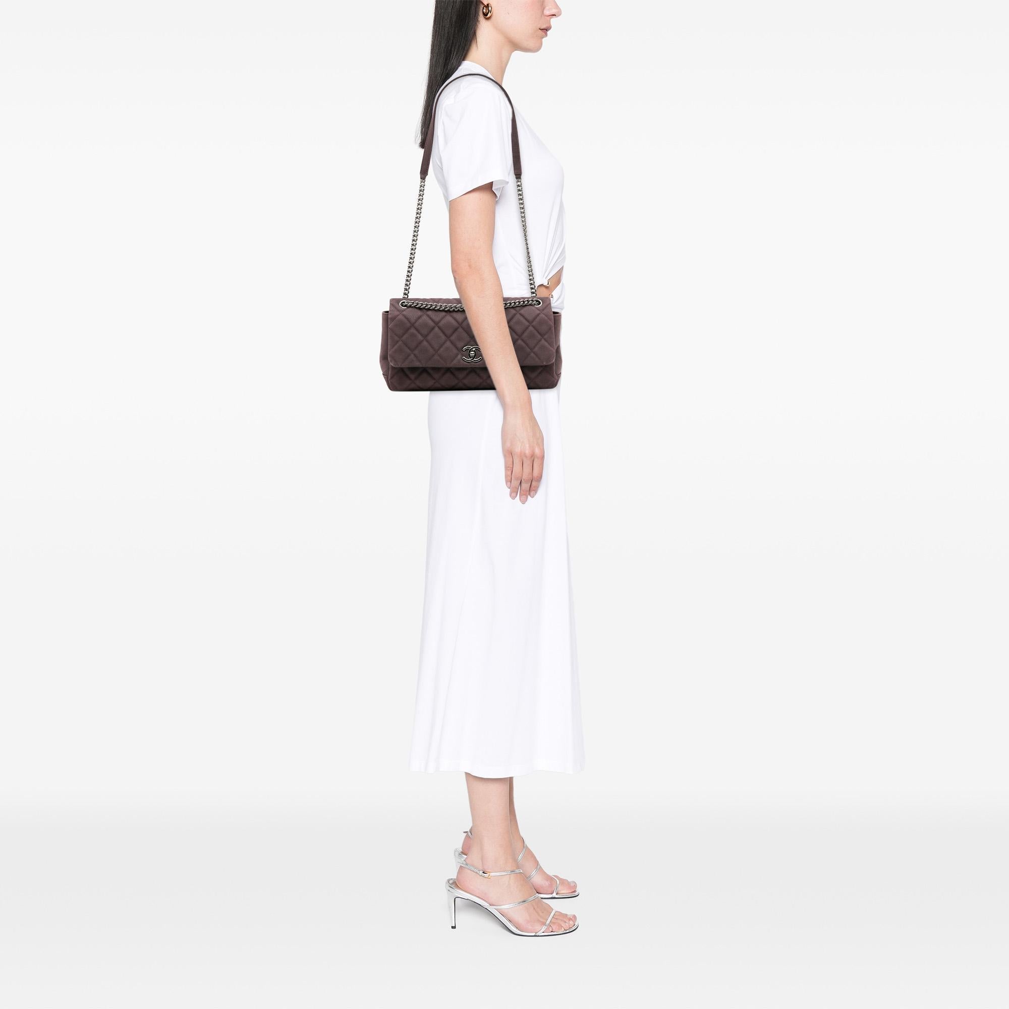 Chanel Quilted Iridescent Caviar Lady Pearly Flap
