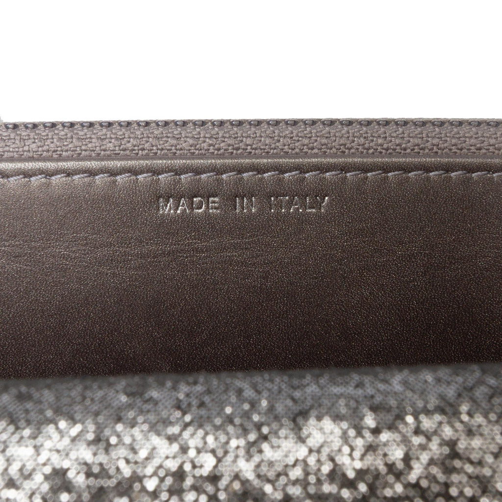 Chanel Quilted Iridescent Lambskin Tartan Button Wallet On Chain