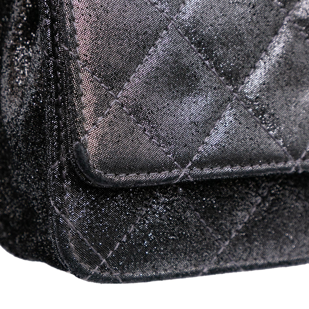 Chanel Quilted Iridescent Lambskin Tartan Button Wallet On Chain