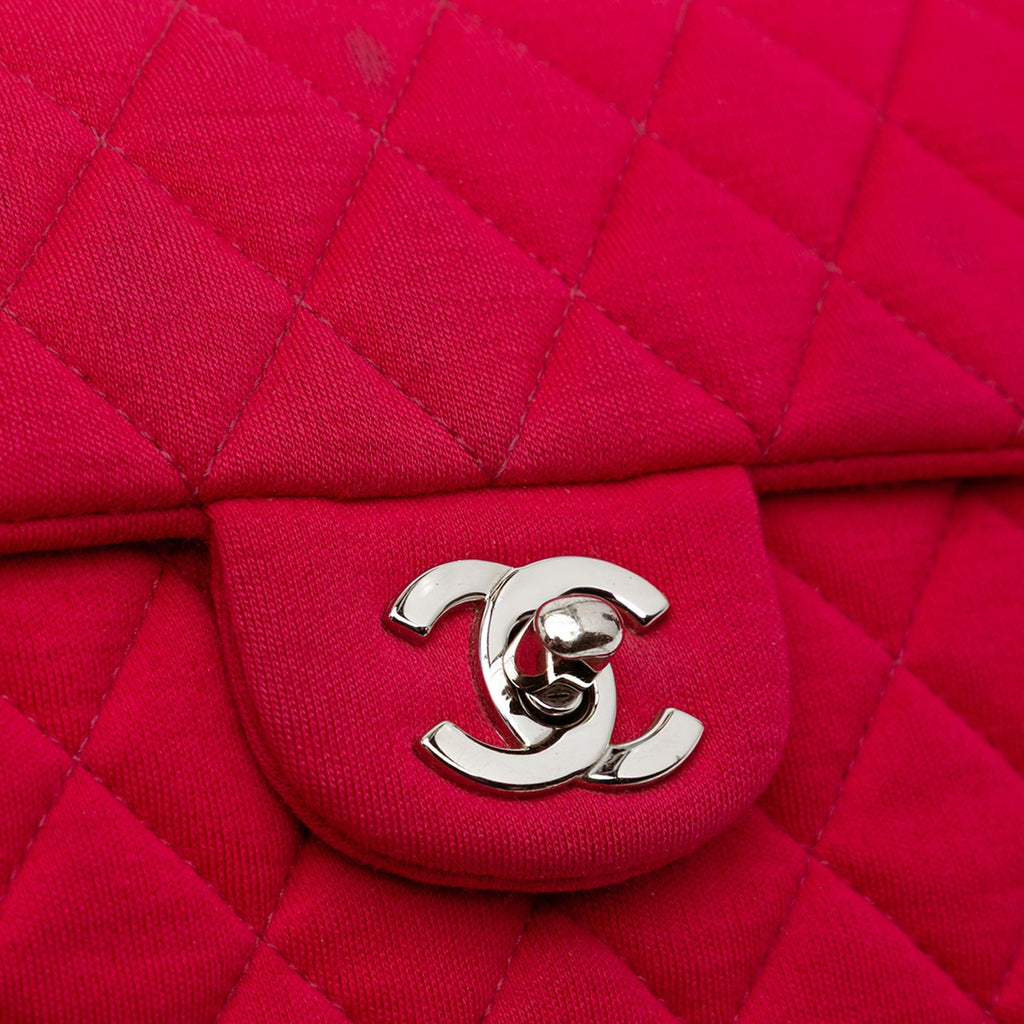 Chanel Quilted Jersey East West Single Flap