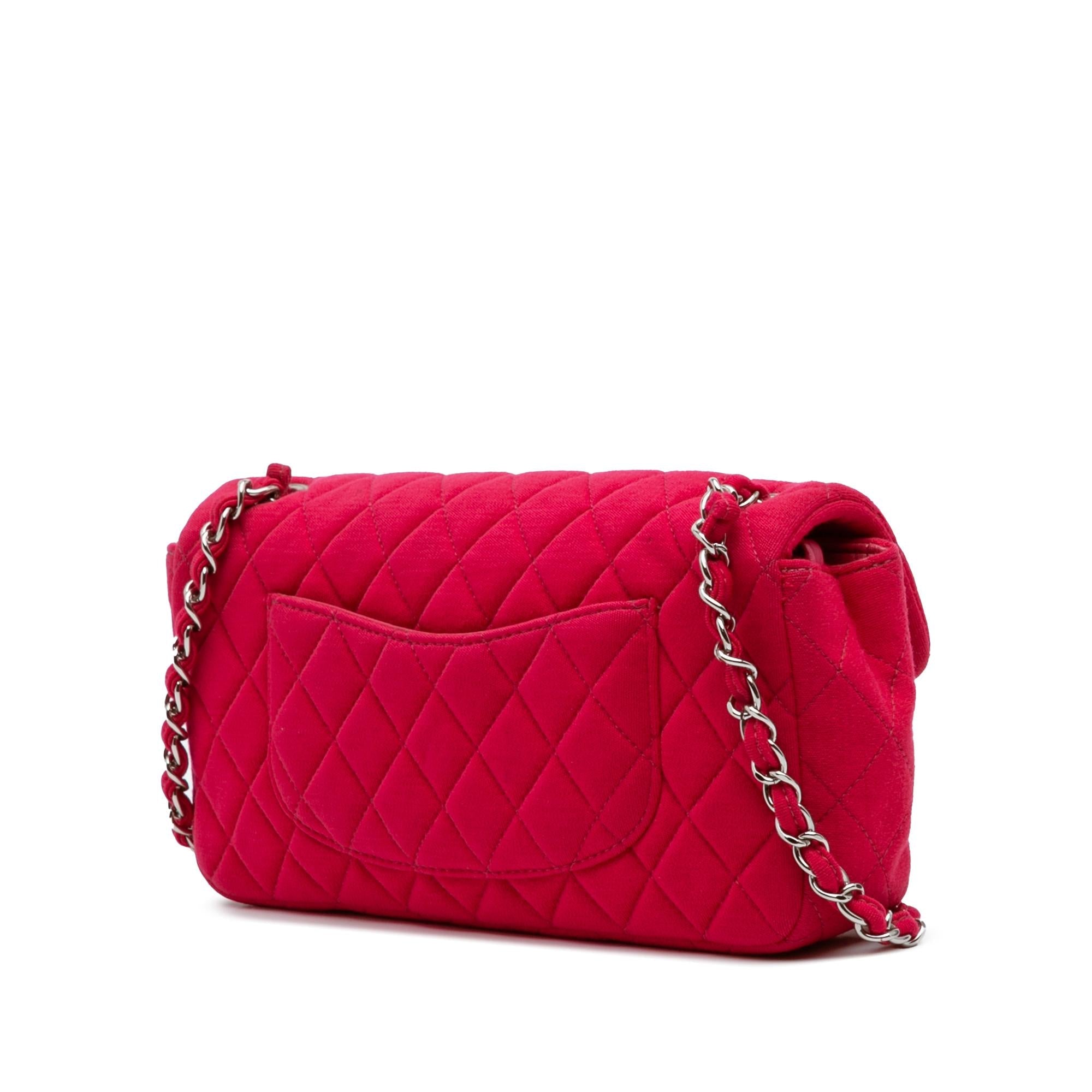 Chanel Quilted Jersey East West Single Flap