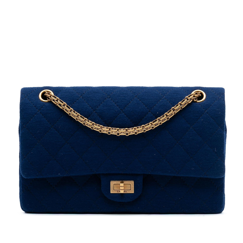 Chanel Quilted Jersey Reissue 2.55 Double Flap 226