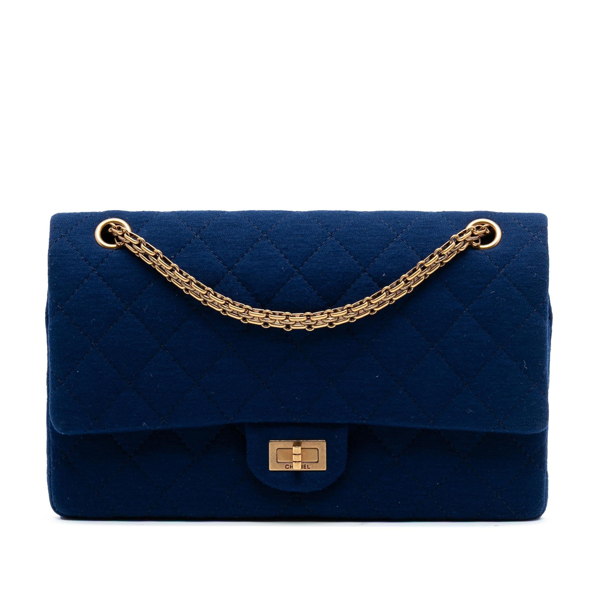 Chanel Quilted Jersey Reissue 2.55 Double Flap 226