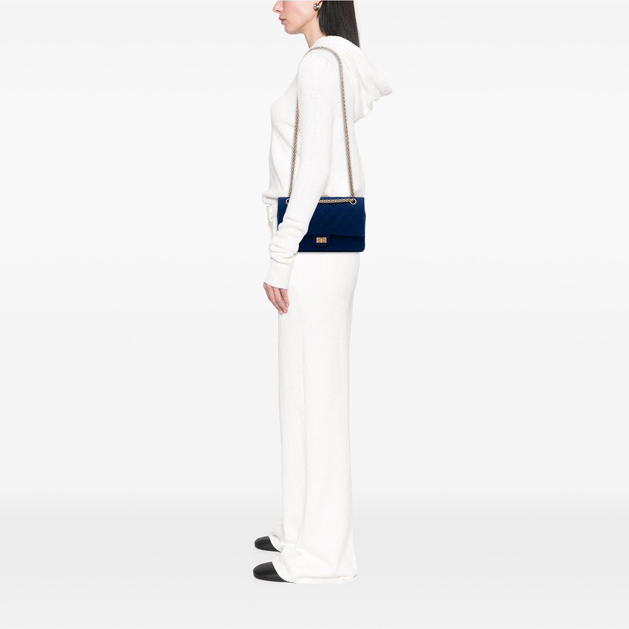 Chanel Quilted Jersey Reissue 2.55 Double Flap 226