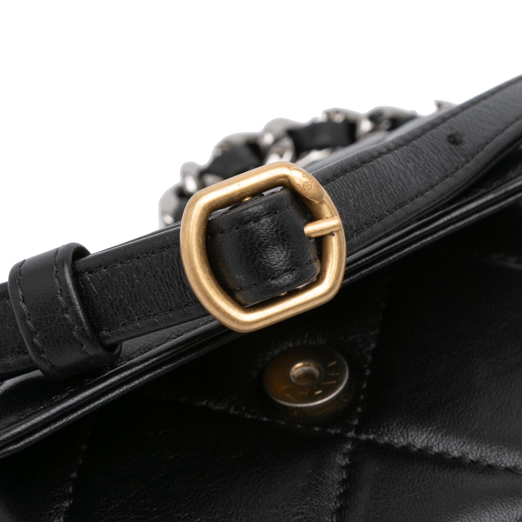 Chanel Quilted Lambskin 19 Flap Coin Purse With Chain