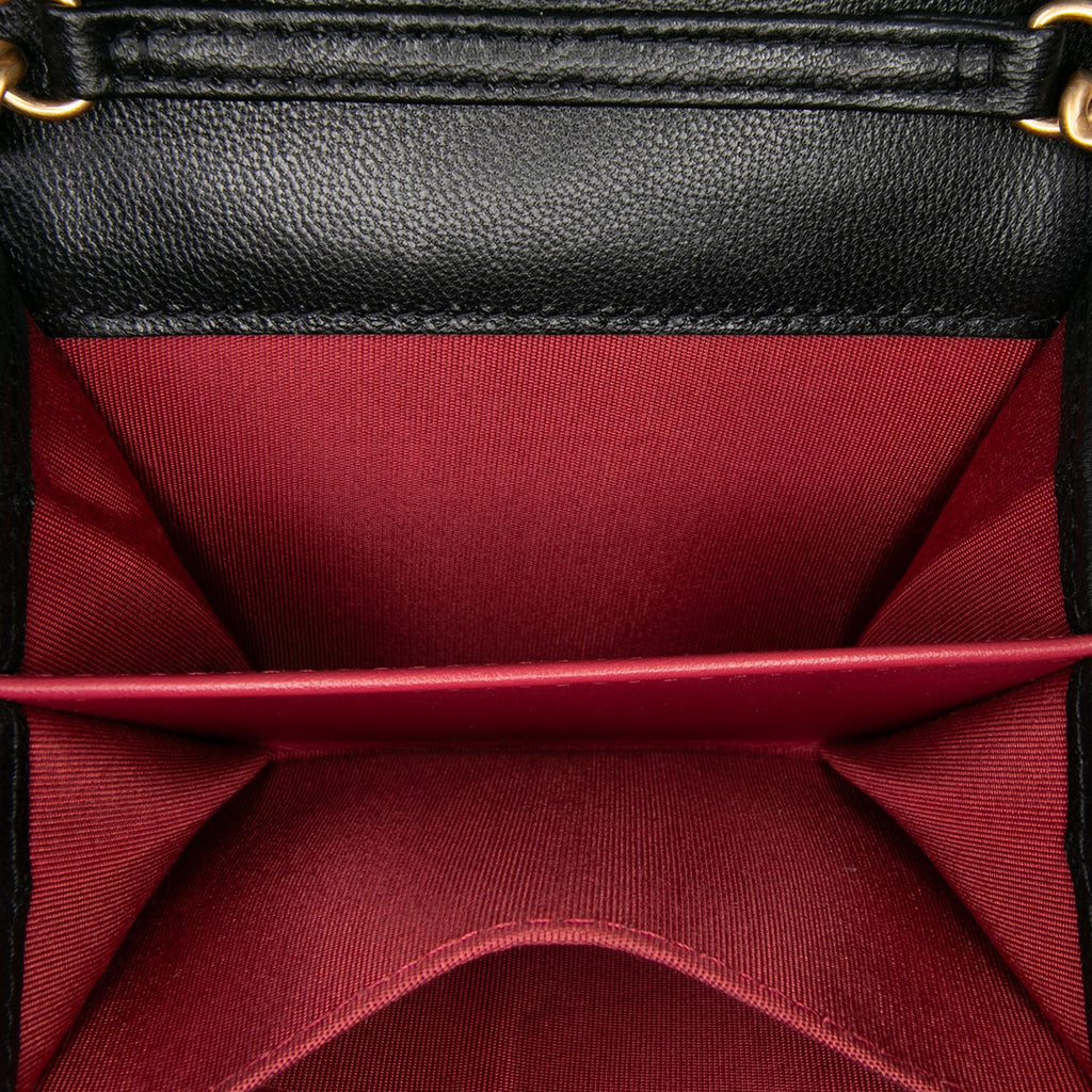 Chanel Quilted Lambskin 19 Flap Coin Purse With Chain