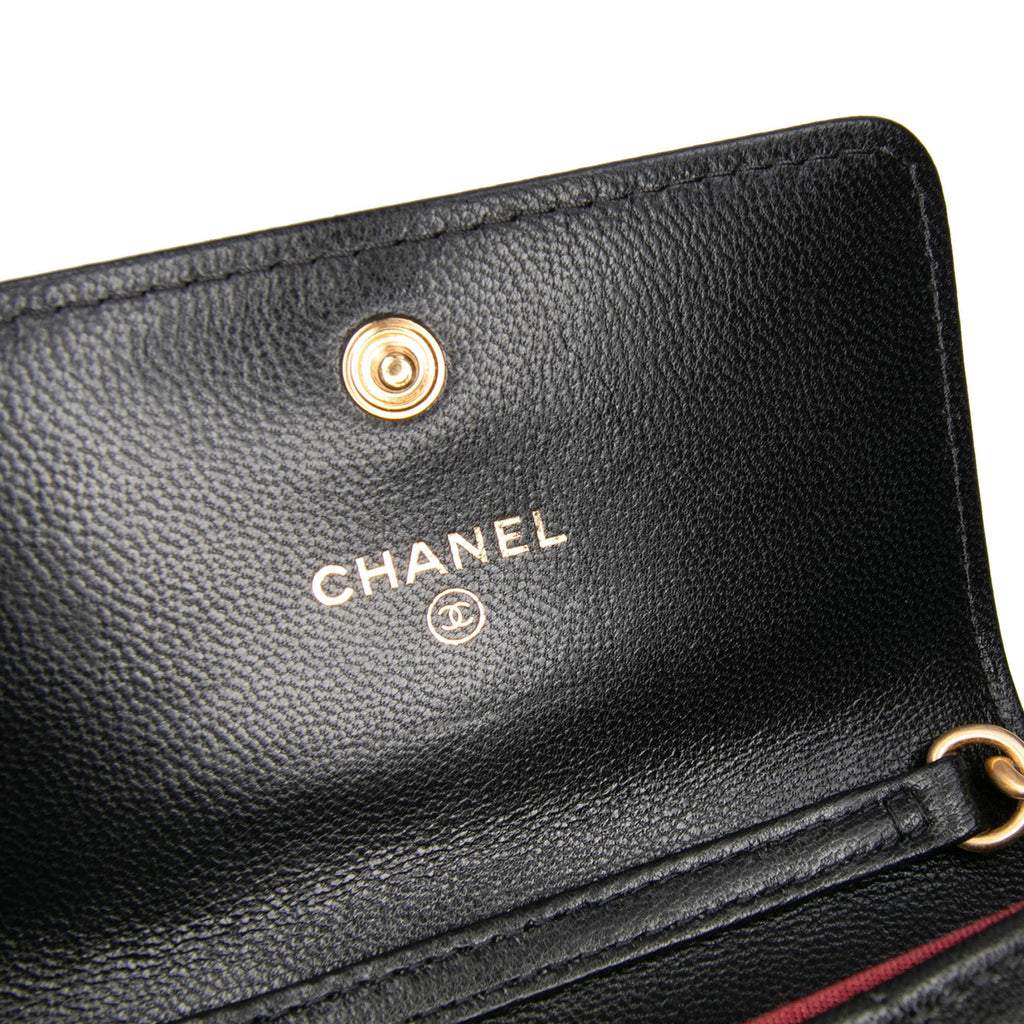 Chanel Quilted Lambskin 19 Flap Coin Purse With Chain