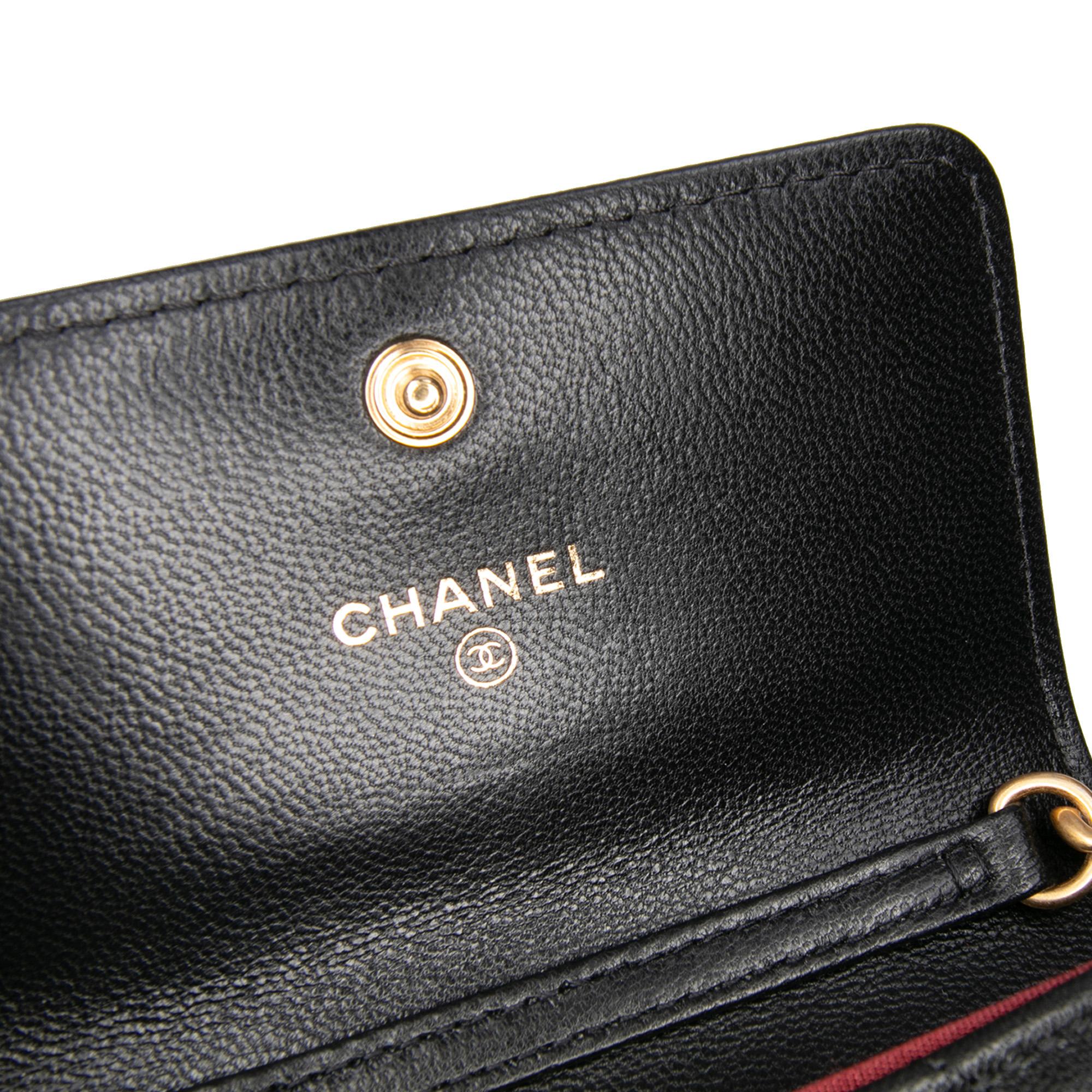 Chanel Quilted Lambskin 19 Flap Coin Purse With Chain