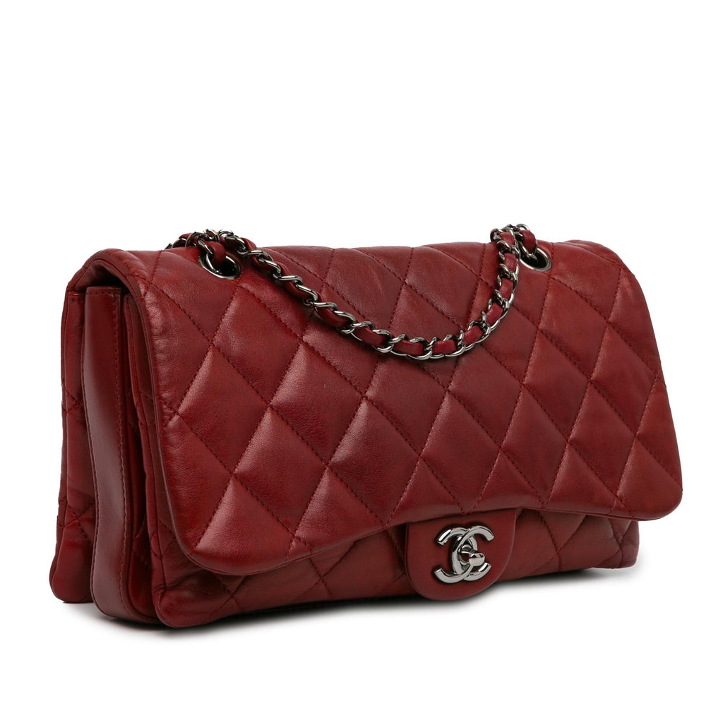 Chanel Quilted Lambskin 3 Accordion Flap (SHG-1Ej2fV)