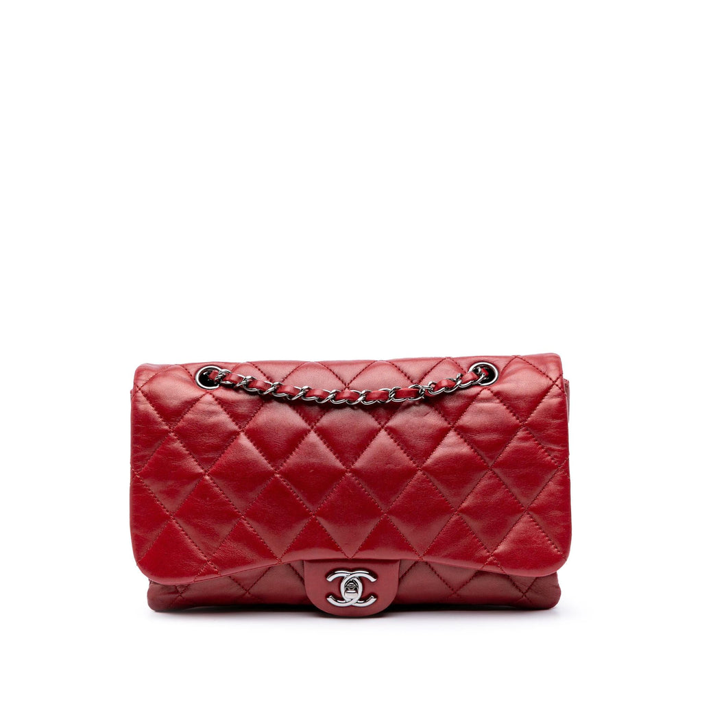 Chanel Quilted Lambskin 3 Accordion Flap