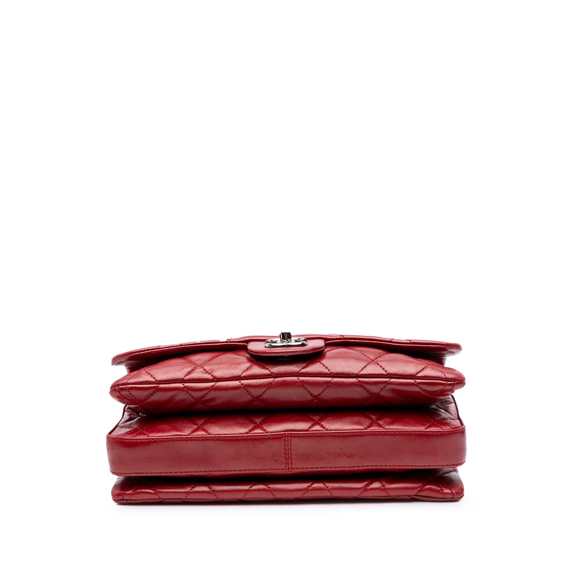 Chanel Quilted Lambskin 3 Accordion Flap