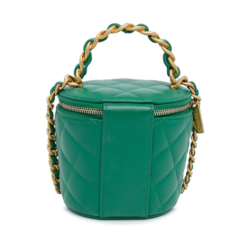 Chanel Quilted Lambskin Afternoon Tea Vanity Case with Chain (SHG-w7OUtb)