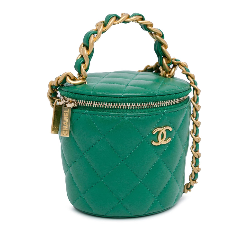 Chanel Quilted Lambskin Afternoon Tea Vanity Case with Chain (SHG-w7OUtb)