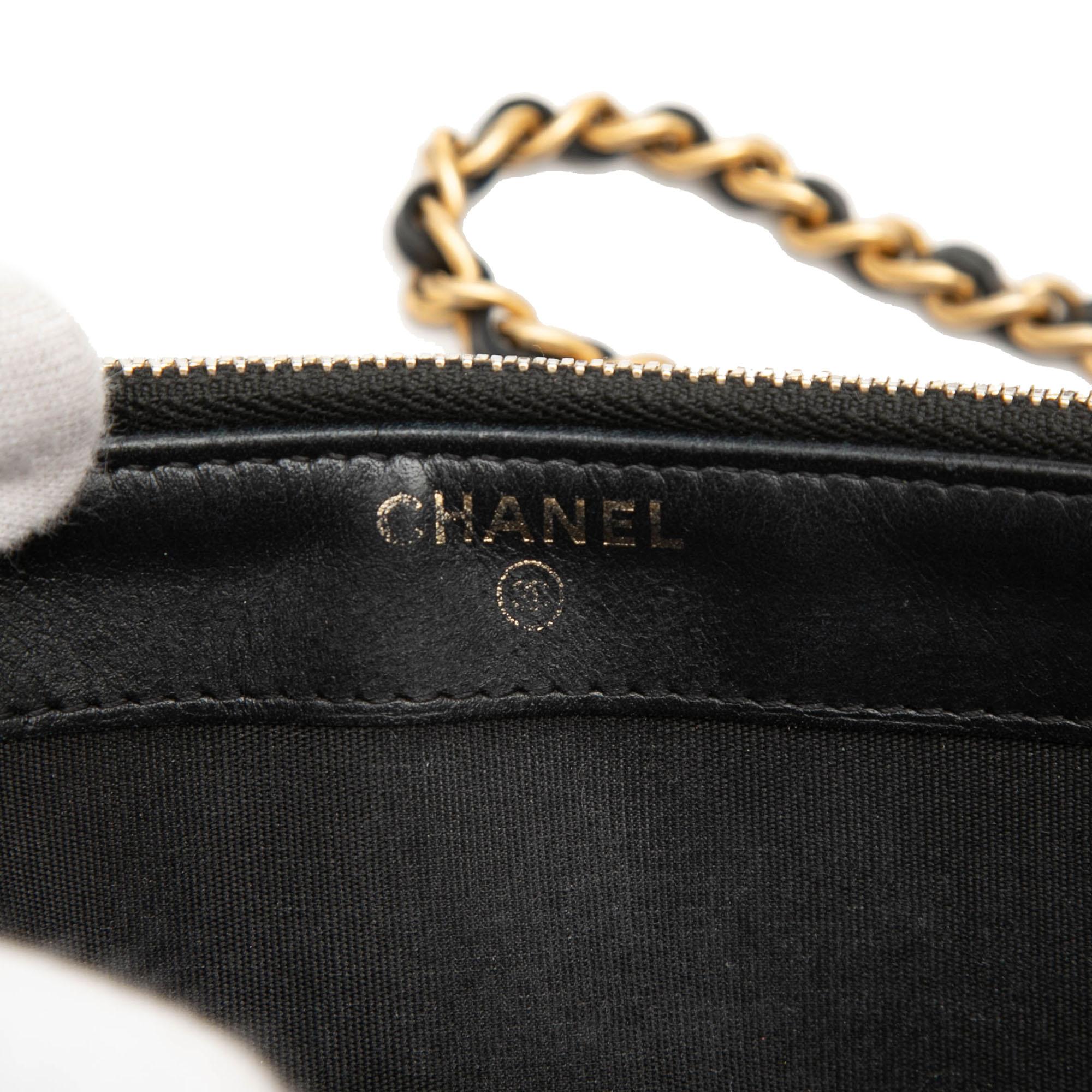 Chanel Quilted Lambskin Boy Double Zip Wallet On Chain