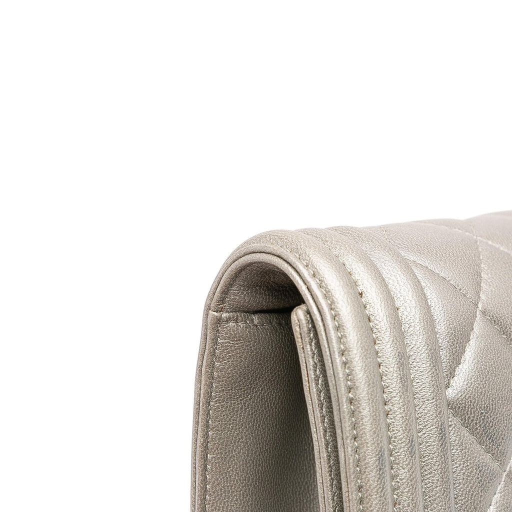 Chanel Quilted Lambskin Boy Flap Clutch
