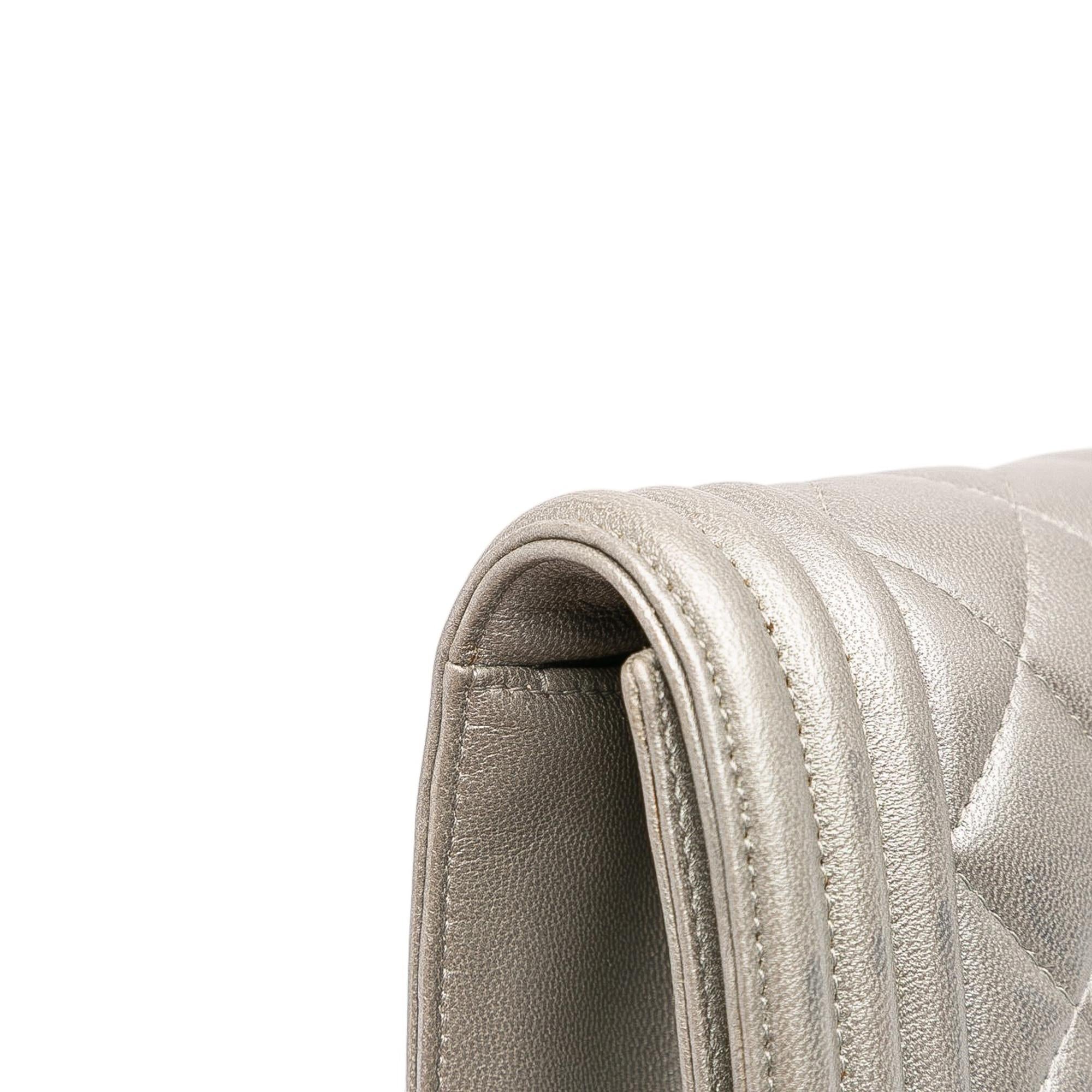Chanel Quilted Lambskin Boy Flap Clutch