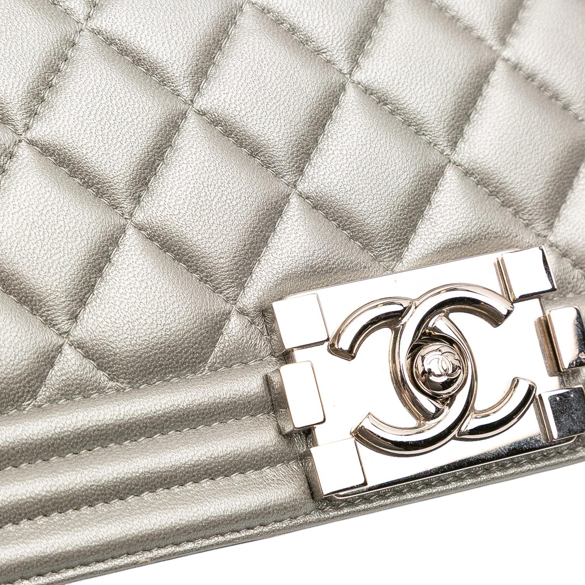 Chanel Quilted Lambskin Boy Flap Clutch