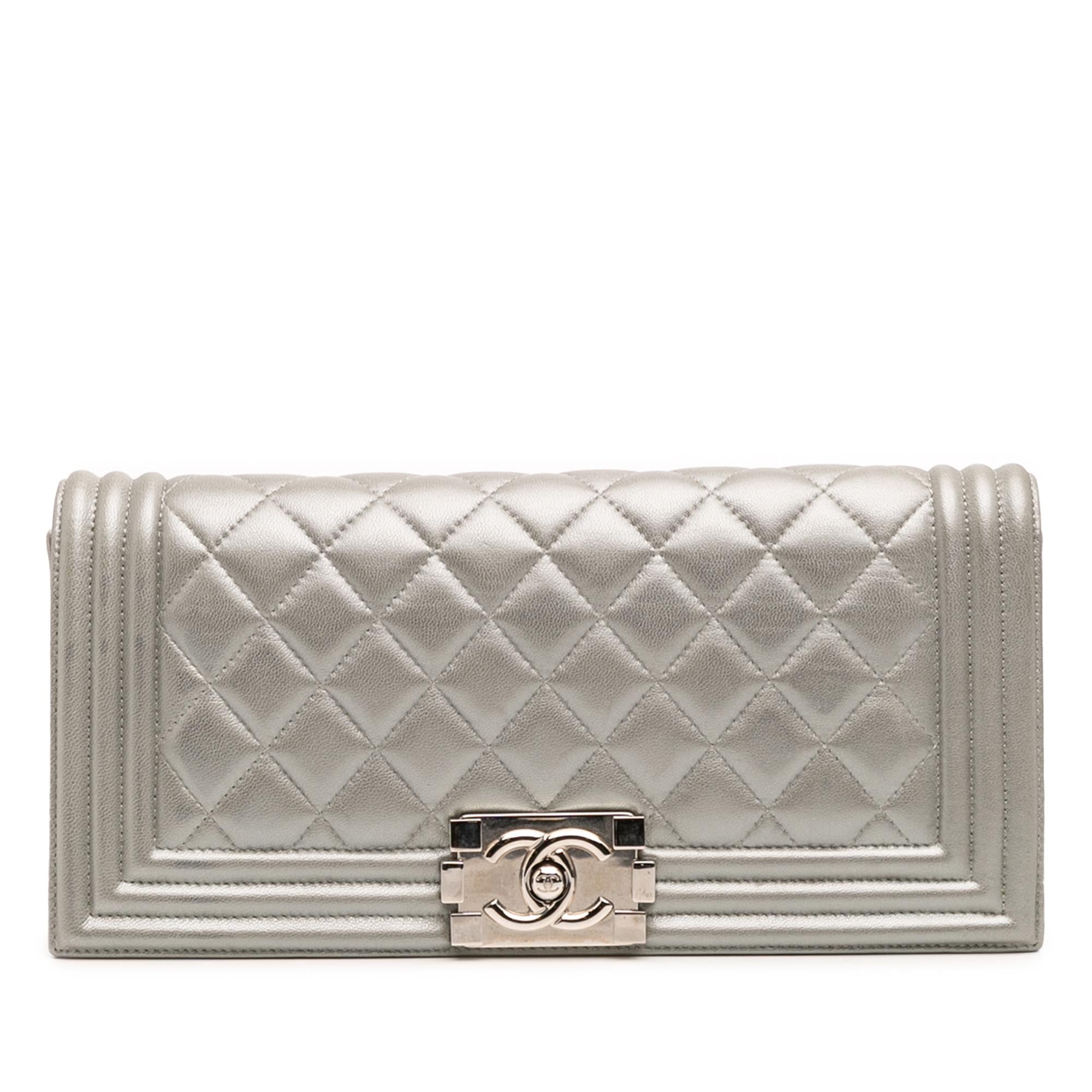 Chanel Quilted Lambskin Boy Flap Clutch