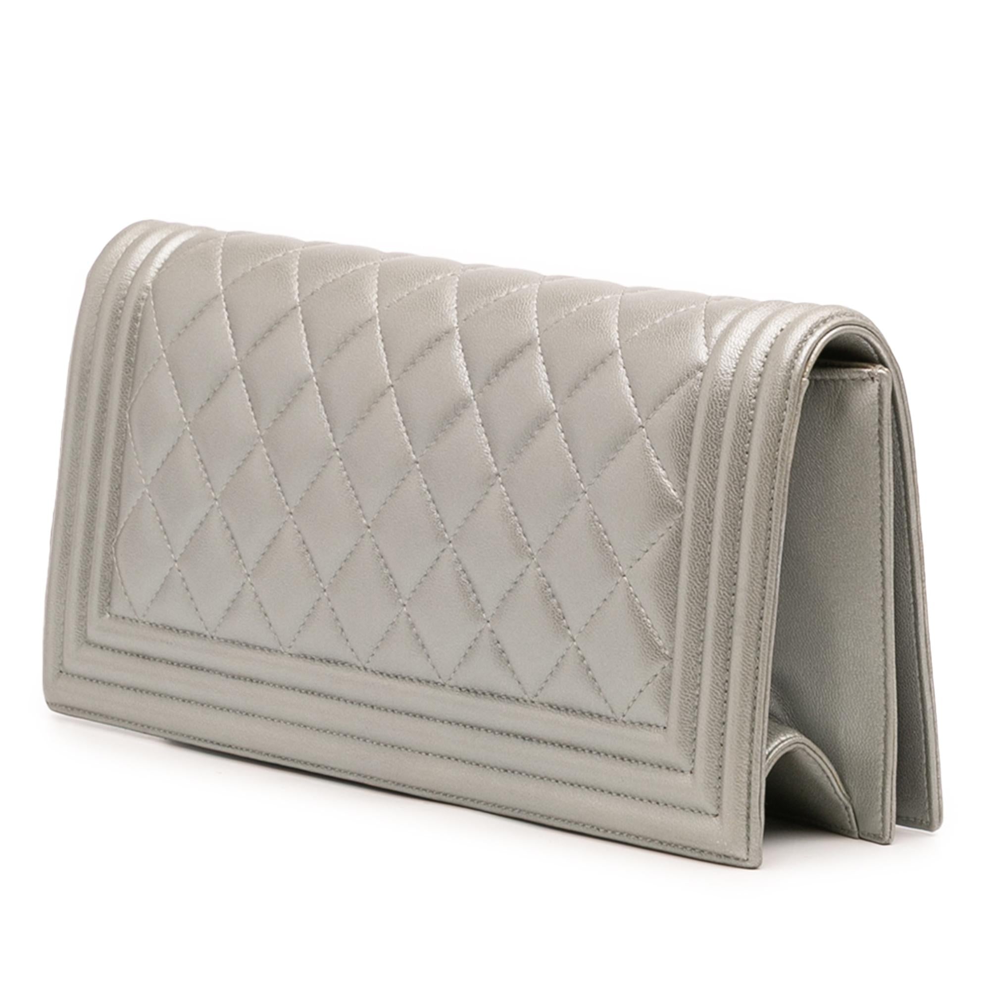 Chanel Quilted Lambskin Boy Flap Clutch