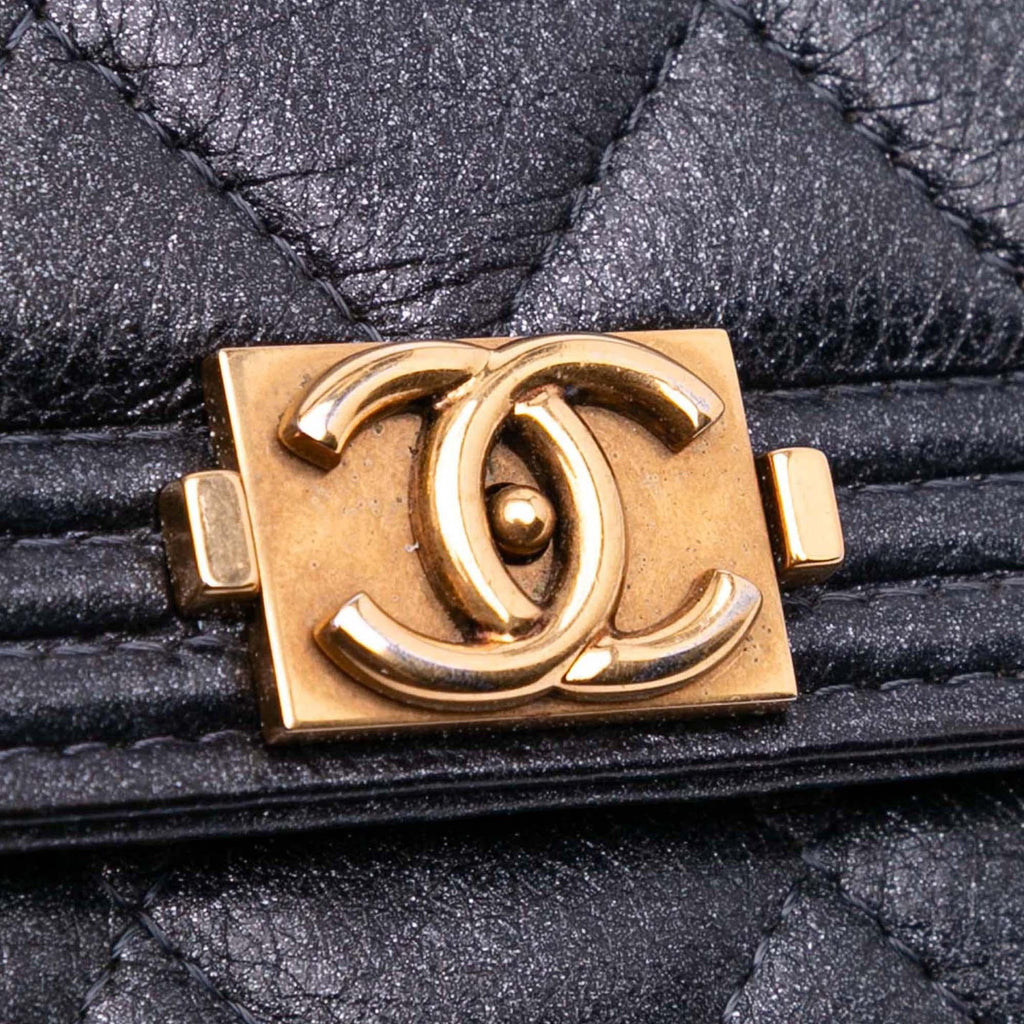 Chanel Quilted Lambskin Boy Wallet On Chain