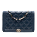 Chanel Quilted Lambskin Boy Wallet On Chain