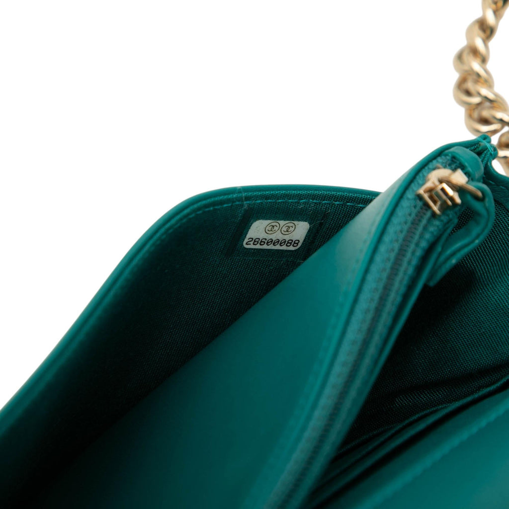 Chanel Quilted Lambskin Boy Wallet On Chain