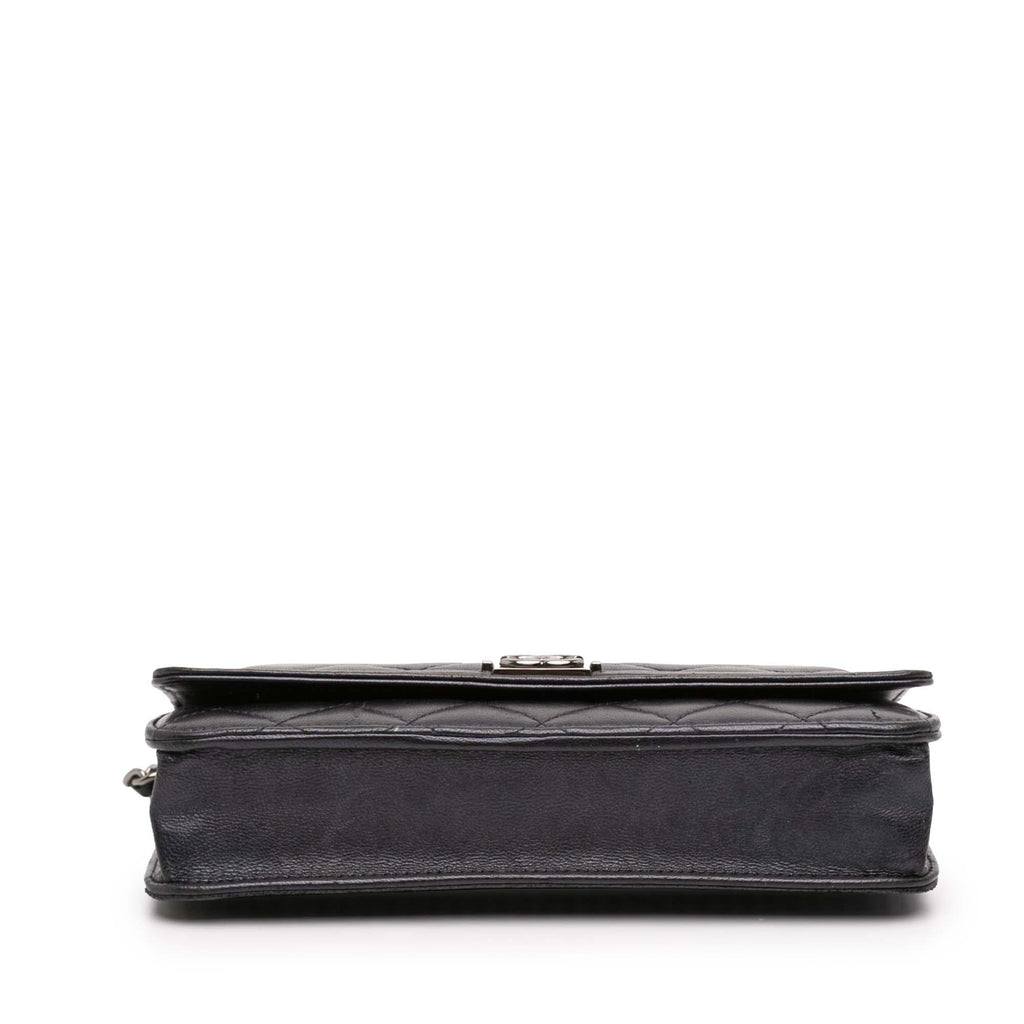 Chanel Quilted Lambskin Boy Wallet On Chain