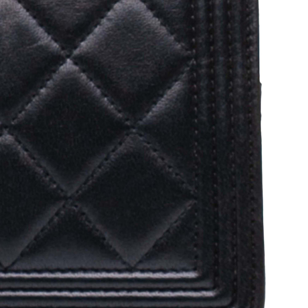 Chanel Quilted Lambskin Boy Wallet On Chain