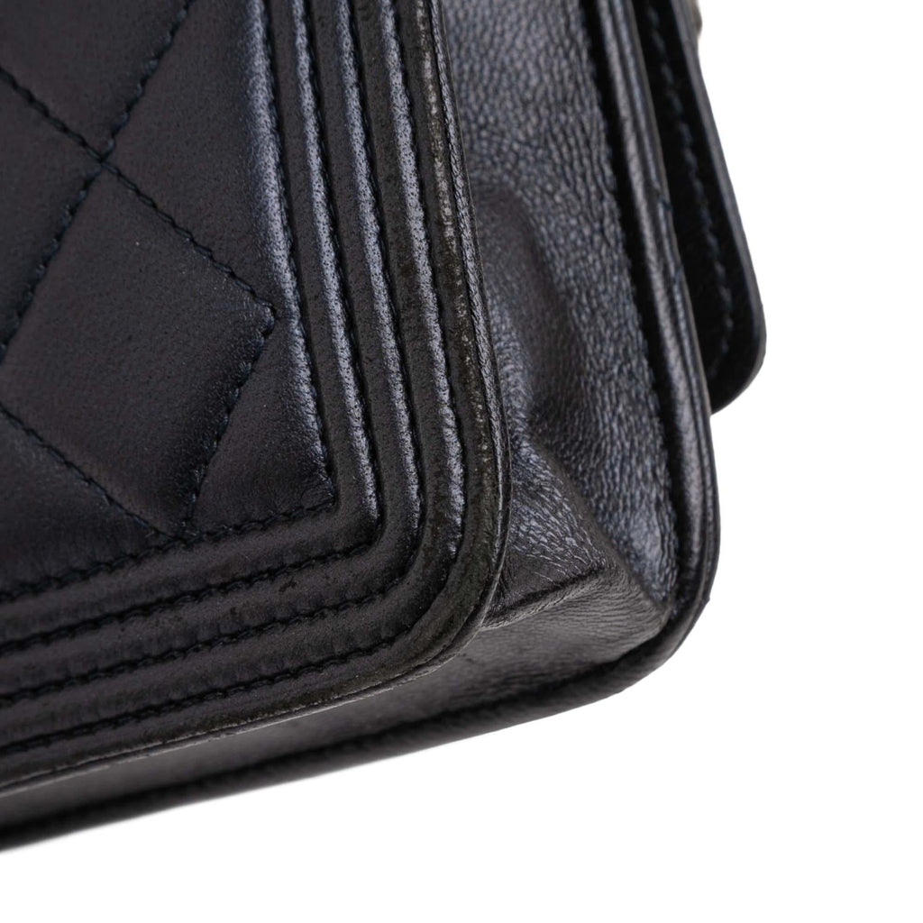 Chanel Quilted Lambskin Boy Wallet On Chain