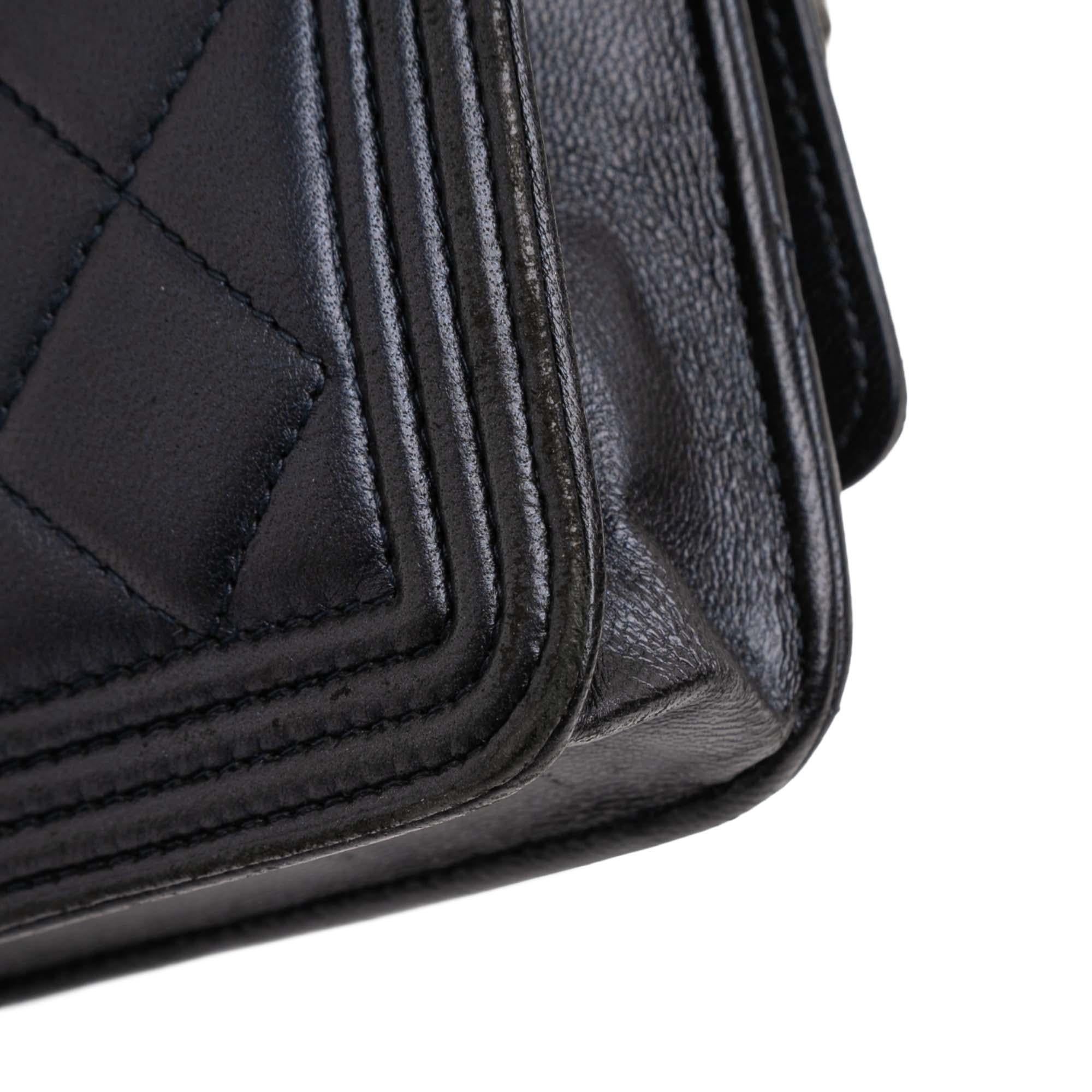 Chanel Quilted Lambskin Boy Wallet On Chain