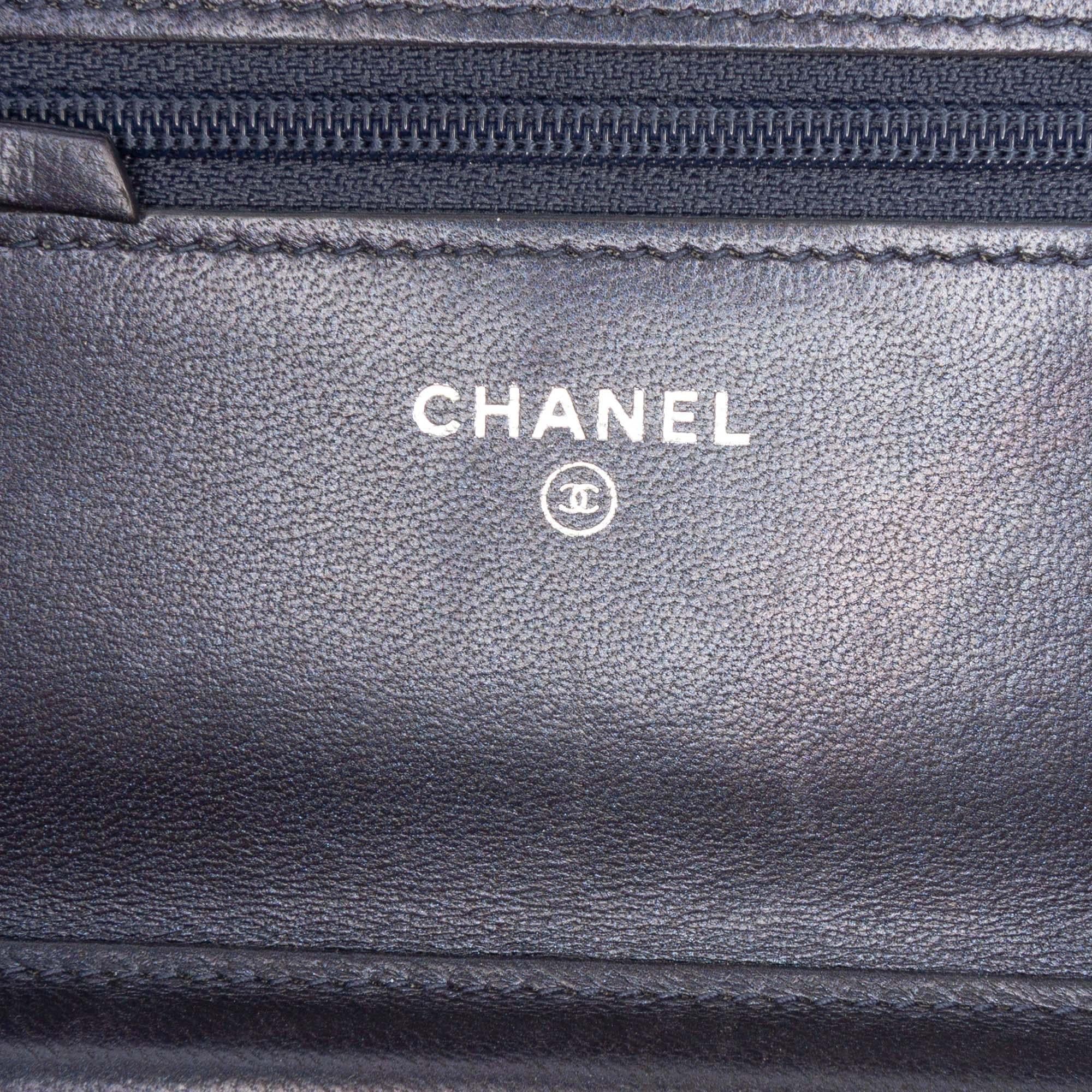 Chanel Quilted Lambskin Boy Wallet On Chain