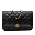 Chanel Quilted Lambskin Boy Wallet On Chain