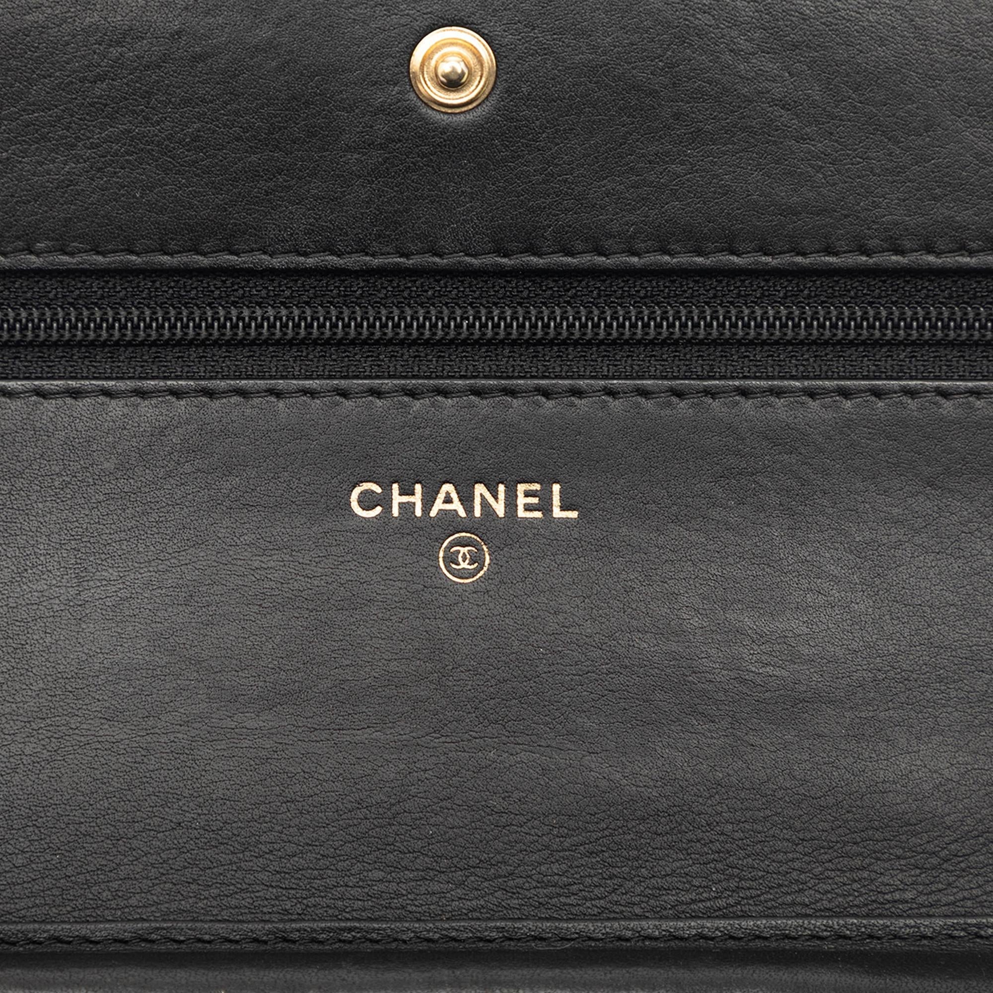Chanel Quilted Lambskin Boy Wallet On Chain