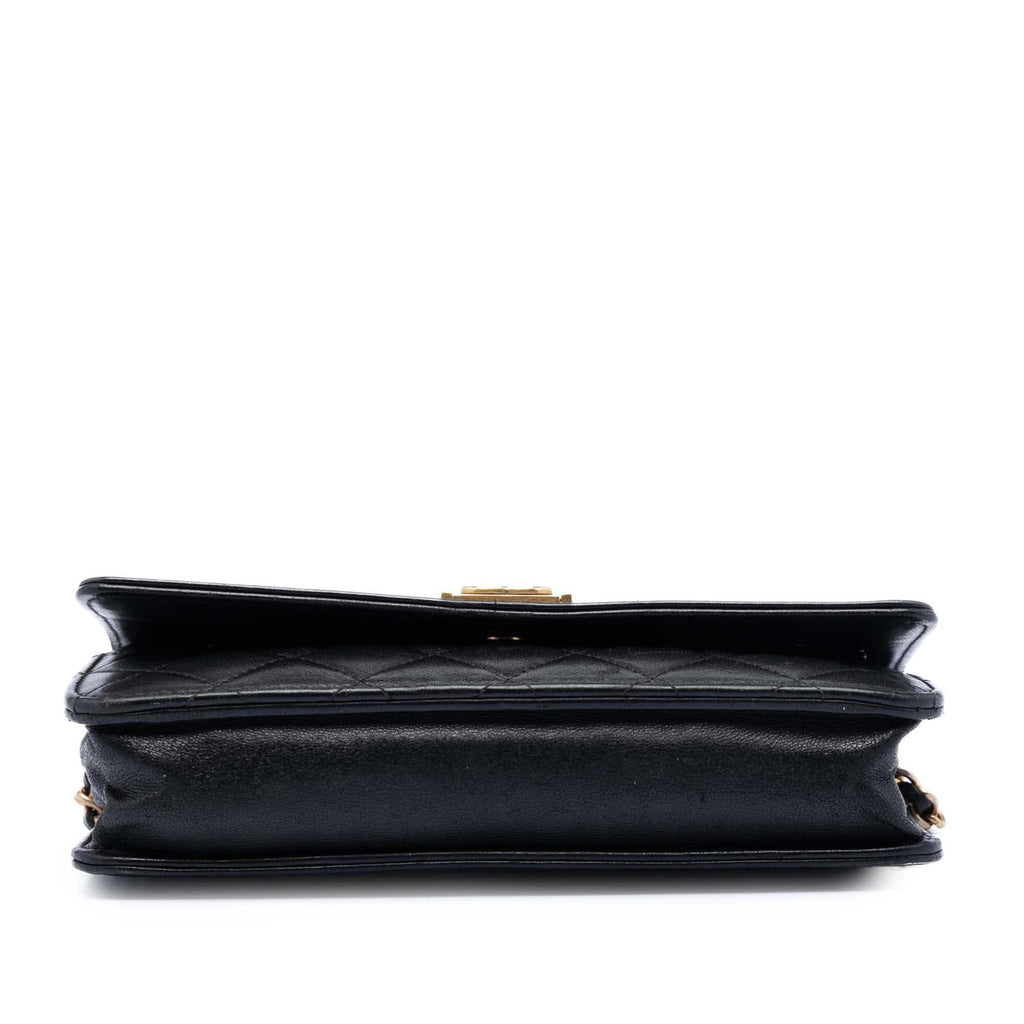 Chanel Quilted Lambskin Boy Wallet On Chain
